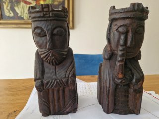 Pareja Reyes Madera 30cm