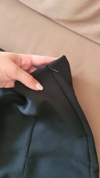 Falda pantalón Zara negra con abertura