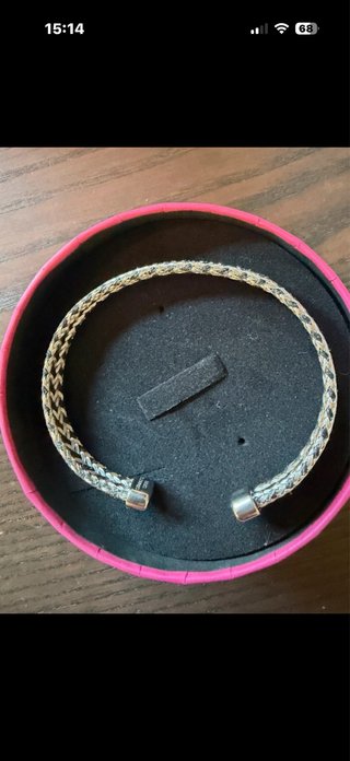Pulsera TOUS Hombre Negra y Plateada