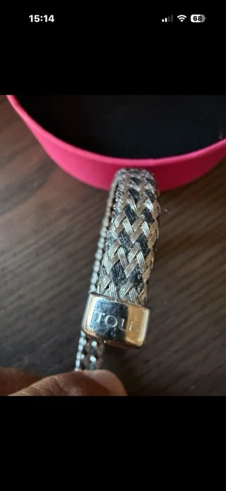 Pulsera TOUS Hombre Negra y Plateada