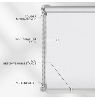 2 Tende a rullo senza forare bianco 100x120