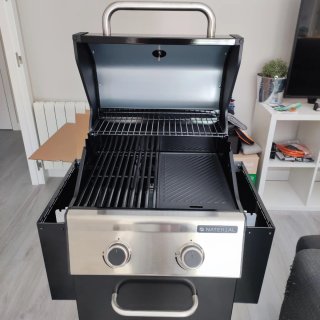 Barbacoa Naterial Kenton 2 Negra/Plateada