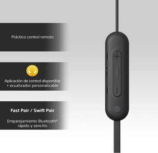 Auriculares Sony WI-C100 negro Bluetooth