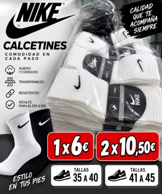 Calcetines Nike (3 Pares) Tallas 35-45
