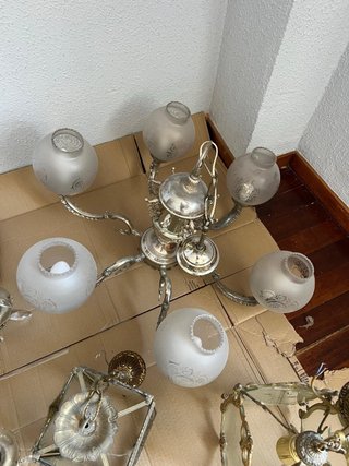 Lámpara colgante clásica plateada