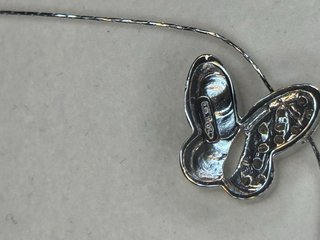 Collana e orecchini farfalla oro bianco 18kt