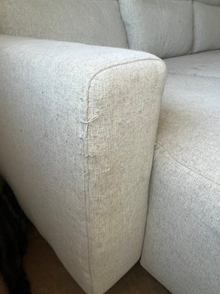 Sofá chaise longue beige 3 plazas