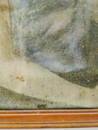 Quadro donna con vaso fine '800 inizi '900