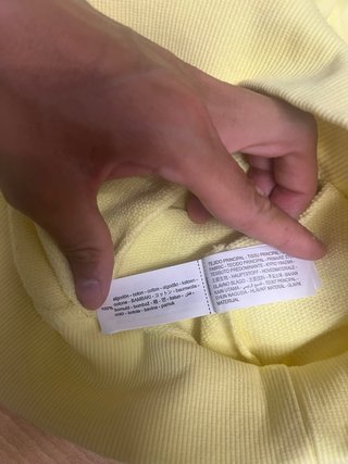 Felpa con cappuccio Zara Giallo Tg. M