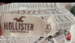 Vestido Hollister floral blanco XS
