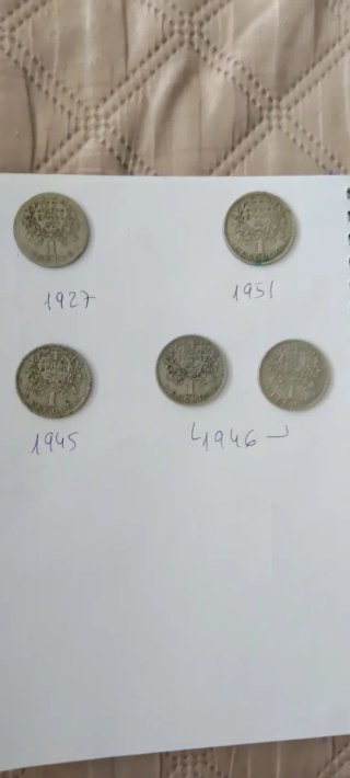 Lote 5 monedas 1 Escudo Portugal