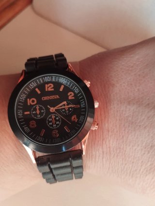 Lotto 2 orologi Geneva Bianco e nero