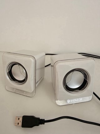 Altavoces Woxter Blancos y Plateados