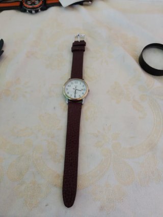 Orologio Timex Uomo Pelle Marrone Oro