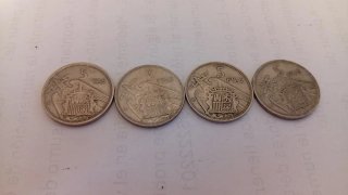 Lote de 10 monedas antiguas españolas