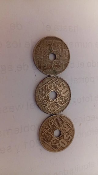 Lote de 10 monedas antiguas españolas