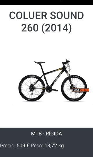 Bicicleta MTB Coluer Sound 260