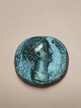 Sestercio Faustina Madre Antigua Romana