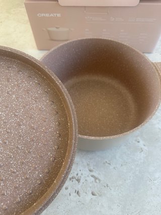 Olla CREATE aluminio fundido beige