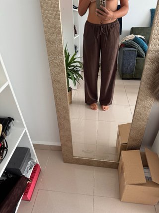 2 Pantalones Stradivarius Lino Talla Única