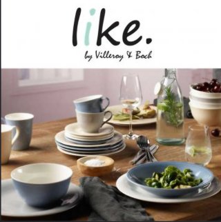 Color Loop Lila o Rose Desayuno 12pz Villeroy&Boch