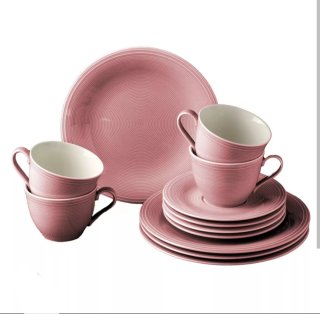 Color Loop Lila o Rose Desayuno 12pz Villeroy&Boch
