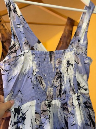 Vestido floral Zara azul y lilac