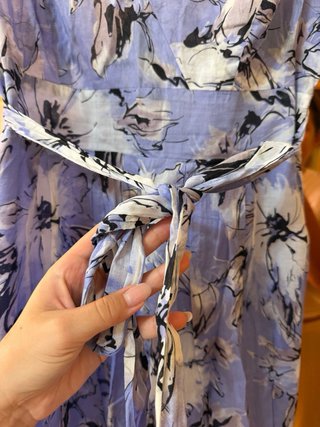 Vestido floral Zara azul y lilac
