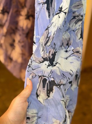 Vestido floral Zara azul y lilac