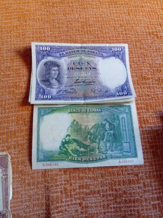 Billetes antiguos 100 Pesetas España 1931