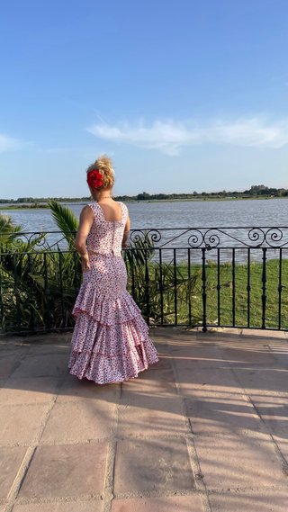 Traje Gitana Flores Multicolor Dos piezas