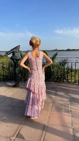 Traje Gitana Flores Multicolor Dos piezas
