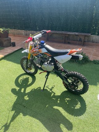 Pitbike Motocross MZ 125cc Naranja/Blanco