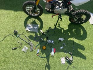 Pitbike Motocross MZ 125cc Naranja/Blanco