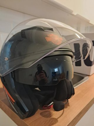 Casco Moto Harley Davidson Jet Negro talla M