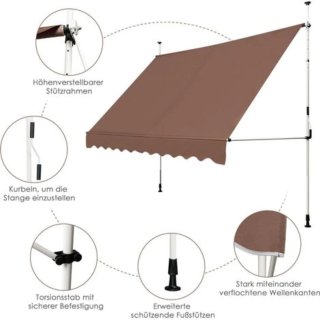 Toldo COSTWAY OP70316CF 300 cm Marrón