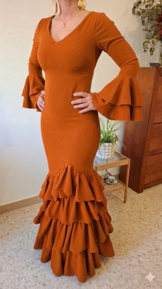 Traje Flamenca Naranja TODAS LAS TALLAS