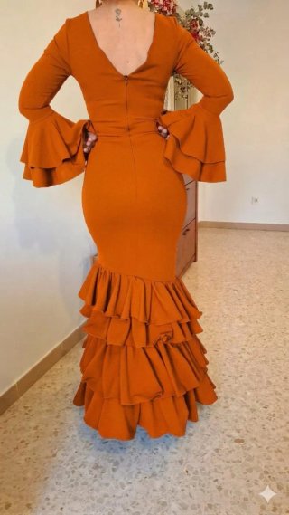 Traje Flamenca Naranja TODAS LAS TALLAS