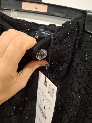 Conjunto Zara Blusa y Pantalón Brillos