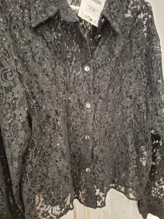 Conjunto Zara Blusa y Pantalón Brillos