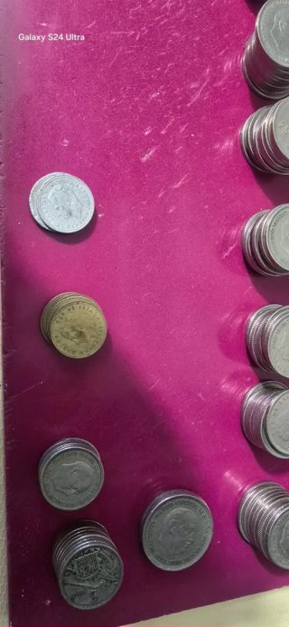Lote Monedas Pesetas 100, 50, 25 y 5 Pesetas