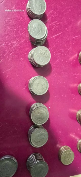 Lote Monedas Pesetas 100, 50, 25 y 5 Pesetas