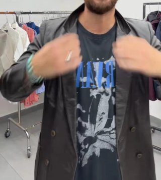 Giacca pelle Nappa uomo nera Tg 48 Regular GrB 38