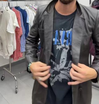 Giacca pelle Nappa uomo nera Tg 48 Regular GrB 38