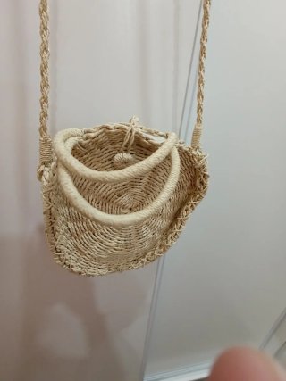 Bolso de rafia beige