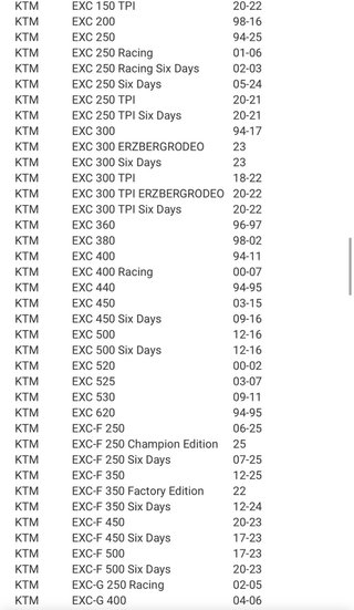 Rodamientos y retenes  ktm gas gas husaberg etc