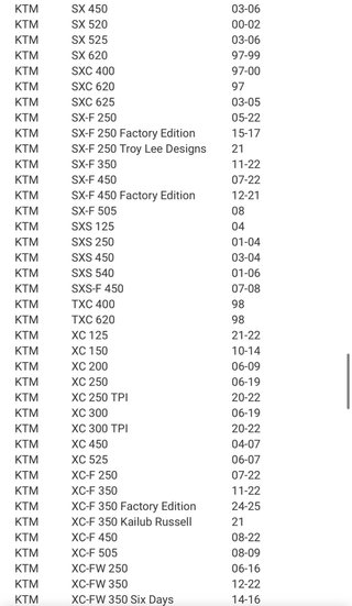 Rodamientos y retenes  ktm gas gas husaberg etc