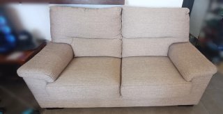 Sofá de 2 plazas beige