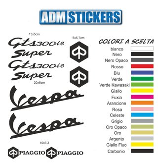 Kit Adesivi Piaggio Vespa GTS 300 Super