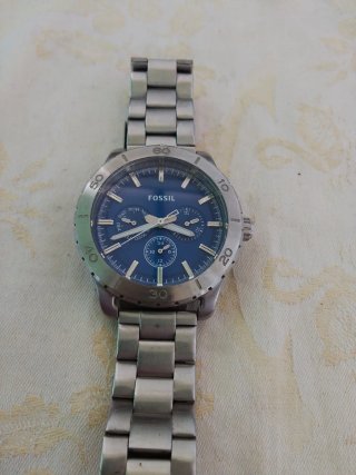 Orologio Fossil Uomo Blu Argento